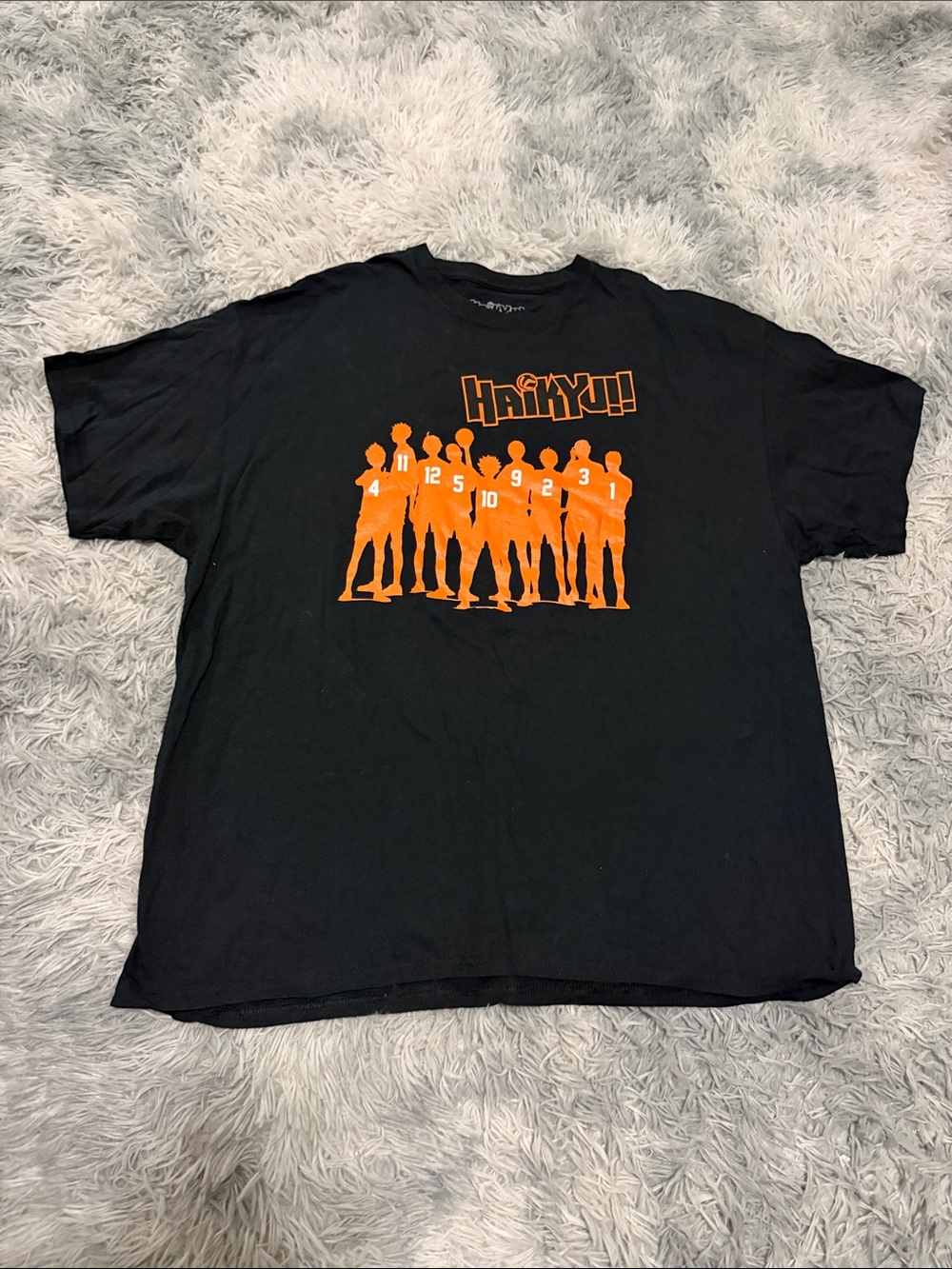Haikyuu Karasuno Volleyball Team T-Shirt Size Mens 2XL Haikyu!! Anime Black